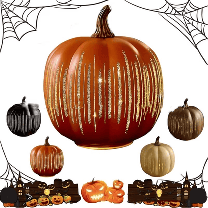 Calabazas de Cristal Iluminadas Starry Night – Encanto y Sofisticación en tu Decoración