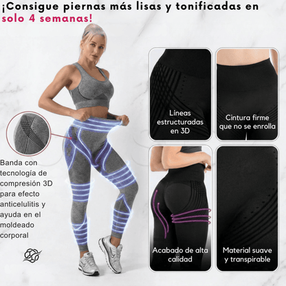 Legging Moldeadora Anticelulitis BelleFit™ 3D – Efecto realza glúteos y abdomen plano