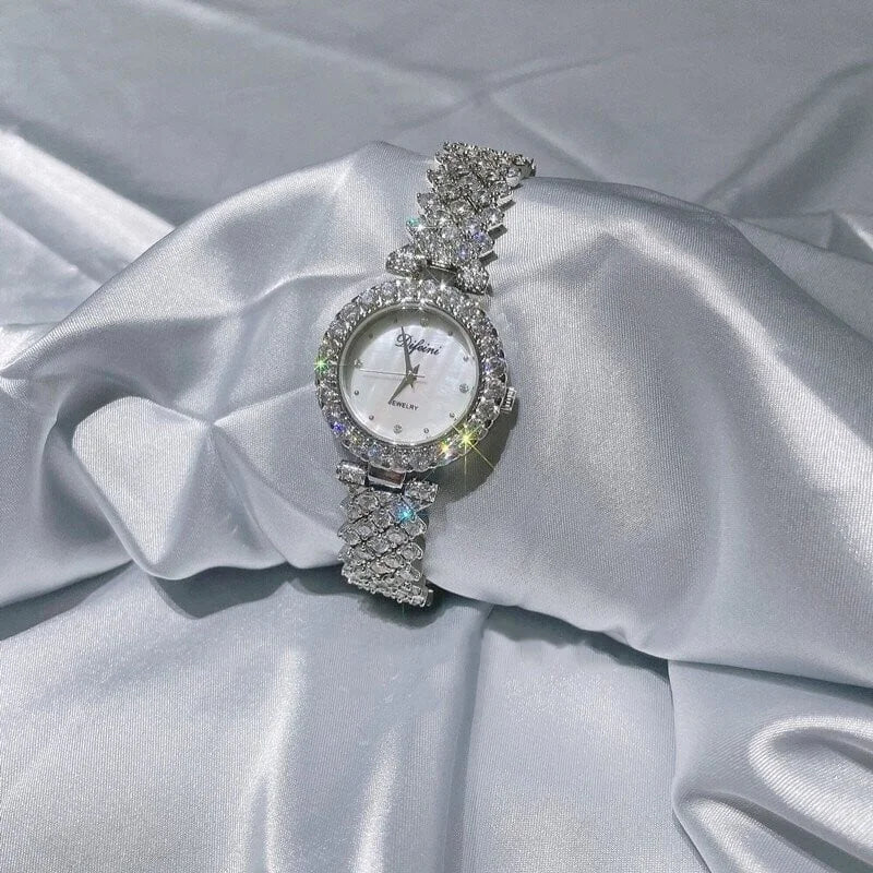 🔥Relógio de zircónia cúbica 5A + Pulseira como presente