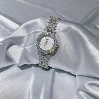 🔥Relógio de zircónia cúbica 5A + Pulseira como presente