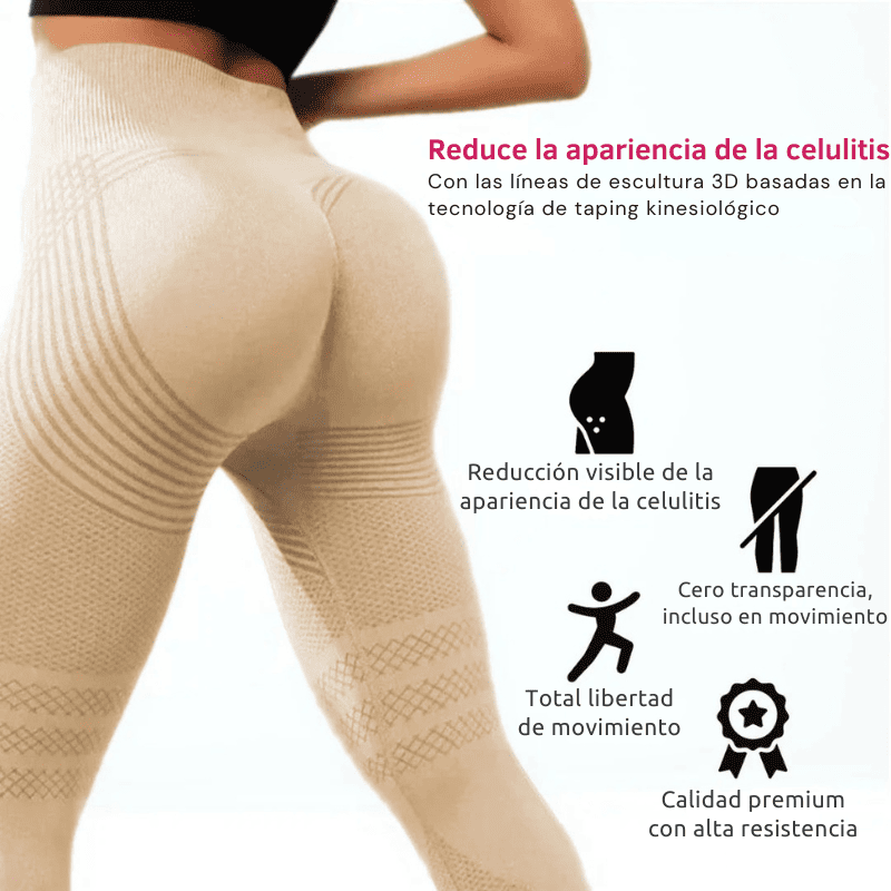 Legging Moldeadora Anticelulitis BelleFit™ 3D – Efecto realza glúteos y abdomen plano