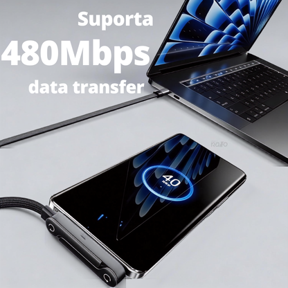 Cabo USB-C com Suporte para Telemóvel - NB178-CC