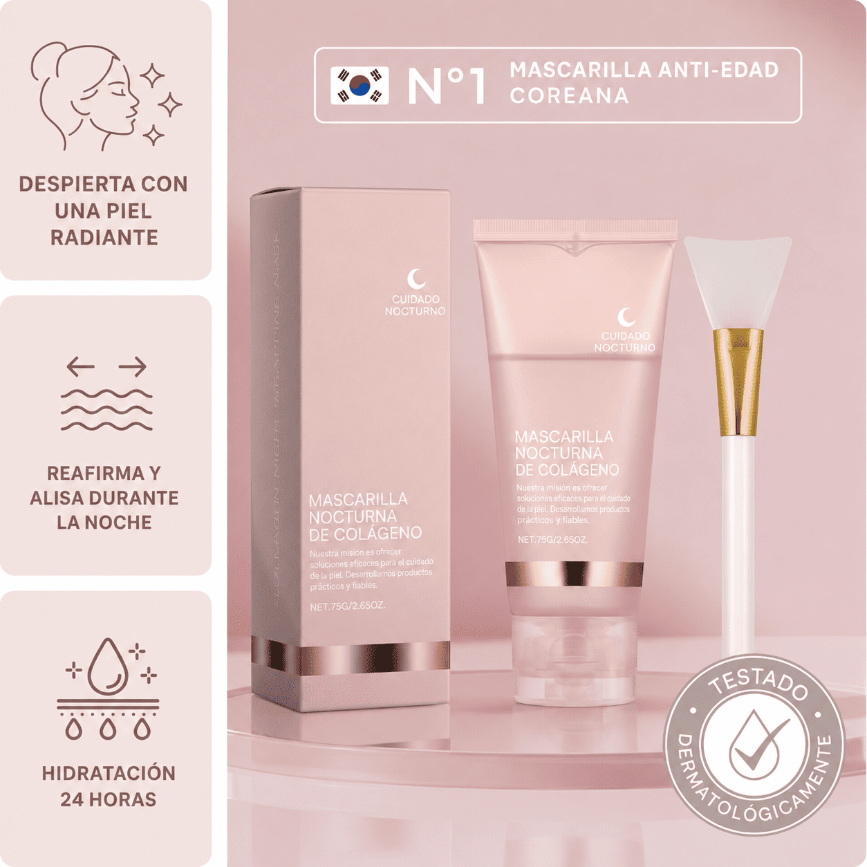 Collagen Skin™ – Mascarilla antiedad con efecto lifting