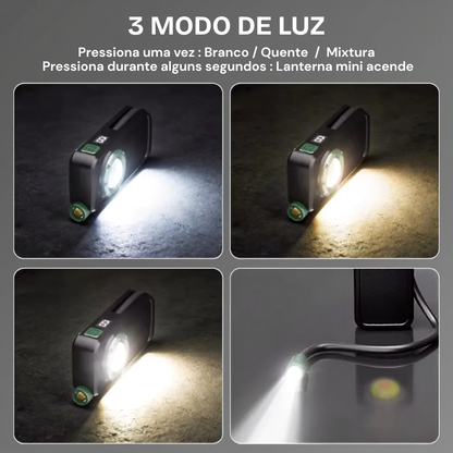 Lanterna LED Magnética 2 em 1 - W12