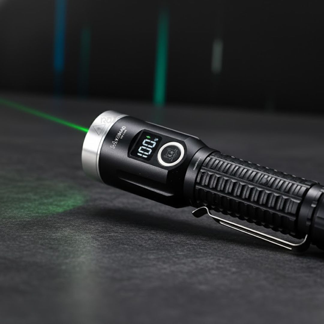 Lanterna Tática Recarregável LED/Laser - YM-F701