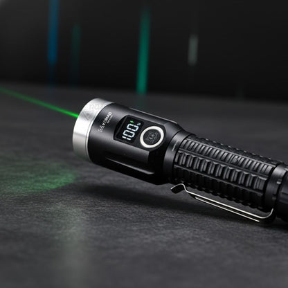 Lanterna Tática Recarregável LED/Laser - YM-F701