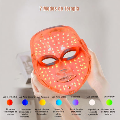 Máscara Facial LED Rejuvenescedora