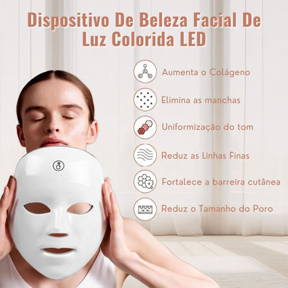 Máscara Facial LED Rejuvenescedora