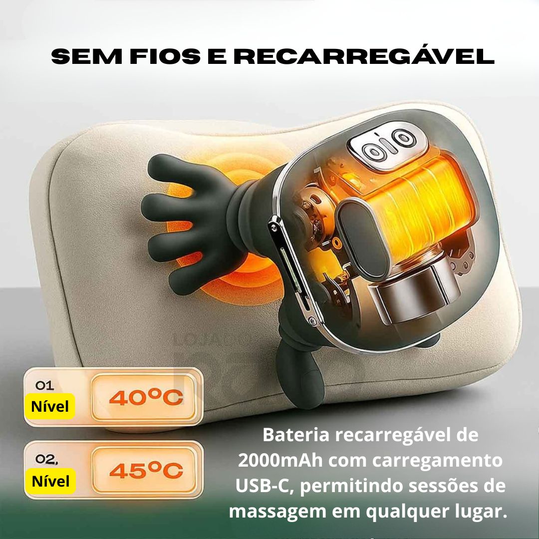 Massajador Cervical Recarregável para Pescoço e Ombros