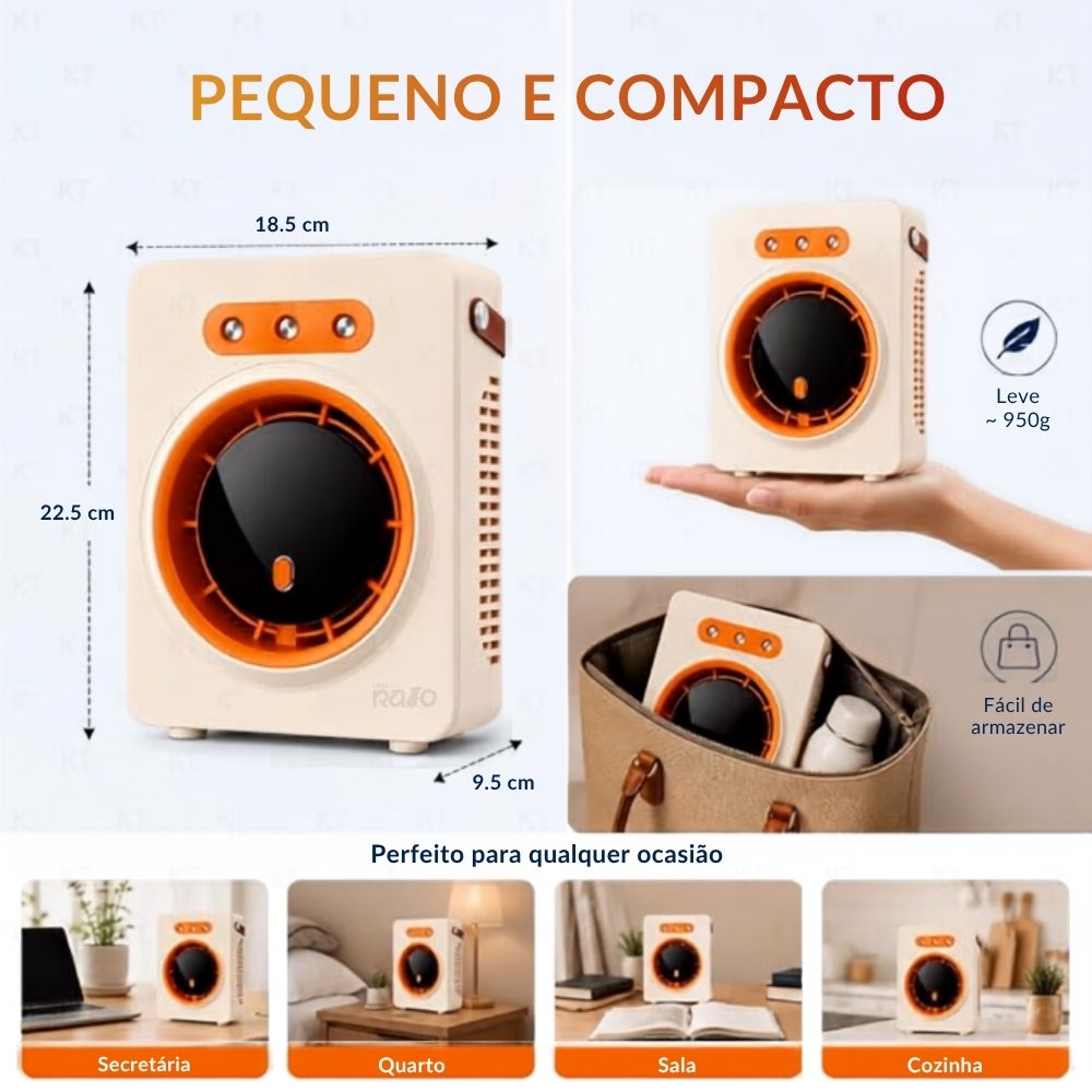 Mini Climatizador Turbo Portátil