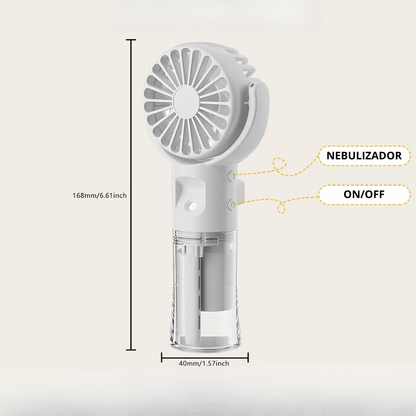 Mini Ventoinha Portátil Recarregável com Pulverizador - KP-F04