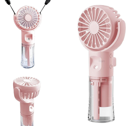 Mini Ventoinha Portátil Recarregável com Pulverizador - KP-F04