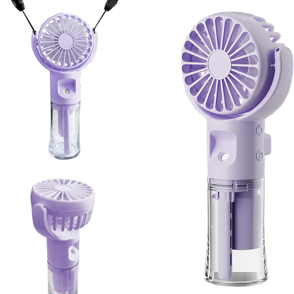 Mini Ventoinha Portátil Recarregável com Pulverizador - KP-F04