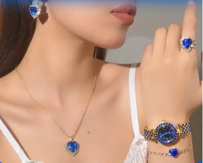 [OFERTA LIMITADA] - Compre 1 Leve 2 CONJUNTO CRISTAL AZUL